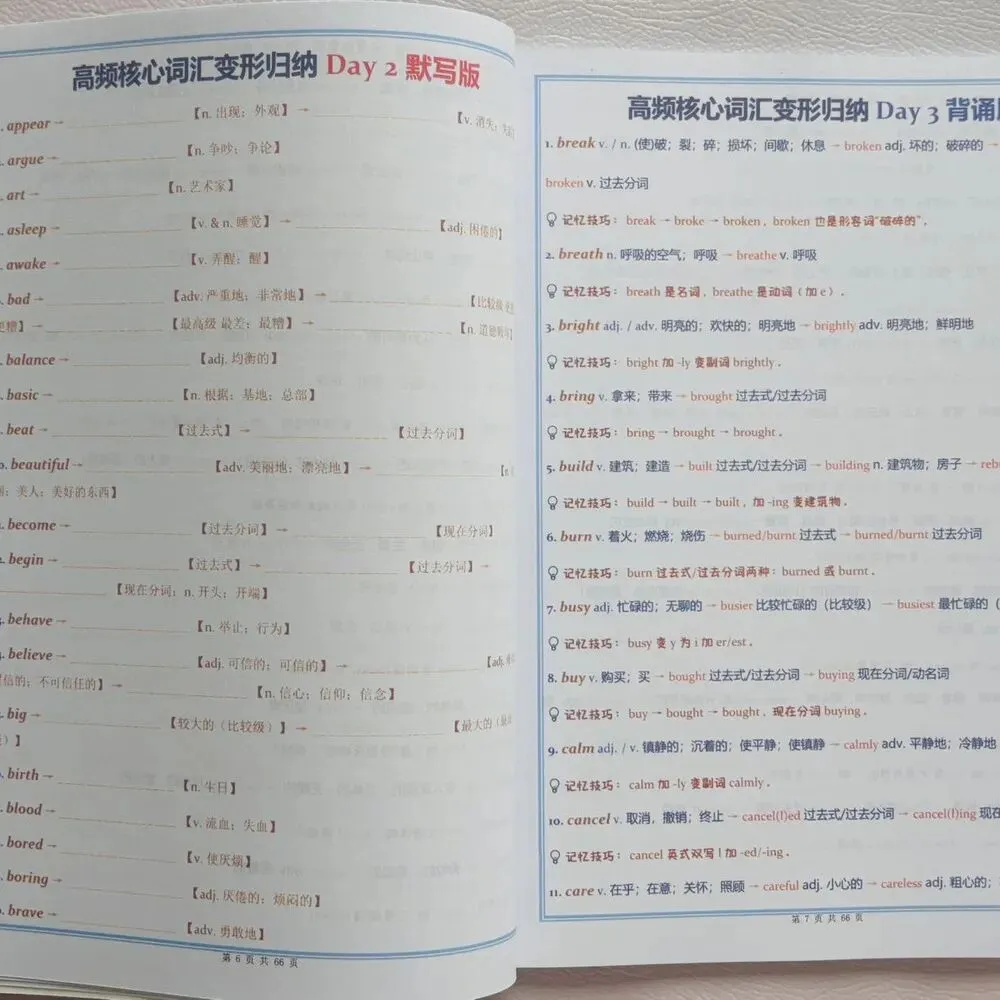 2027新版《中考英语词性转换三件套》高频核心词汇变形归纳,52天小纸条打卡,每日一练(含答案)专门攻克英语高频词汇变形-第14张图片-四季读书网