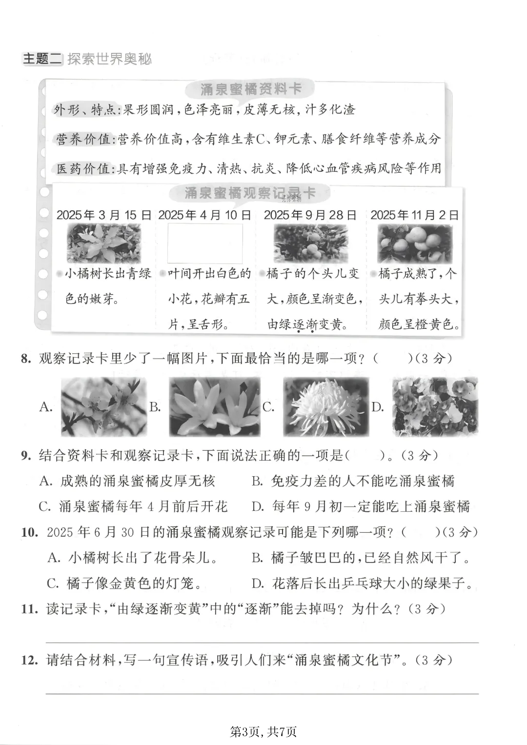 2026秋四年级上册语文名校真题测期中测试卷(三套试卷),有答案,打印出来给孩子练一练,查漏补缺(电子版可打印)-第4张图片-四季读书网 2026秋四年级上册语文名校真题测期中测试卷(三套试卷),有答案,打印出来给孩子练一练,查漏补缺(电子版可打印)-第4张图片-四季读书网