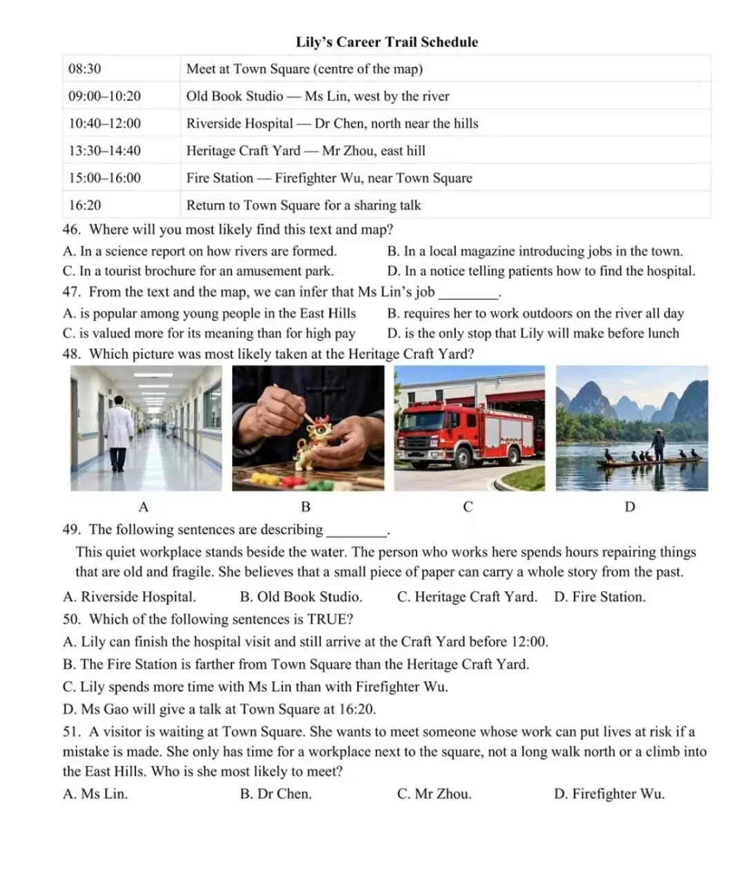 【初三月考】对标2027上海中考,市西初级9(上)10月英语调研卷+答案已出!-第6张图片-四季读书网
