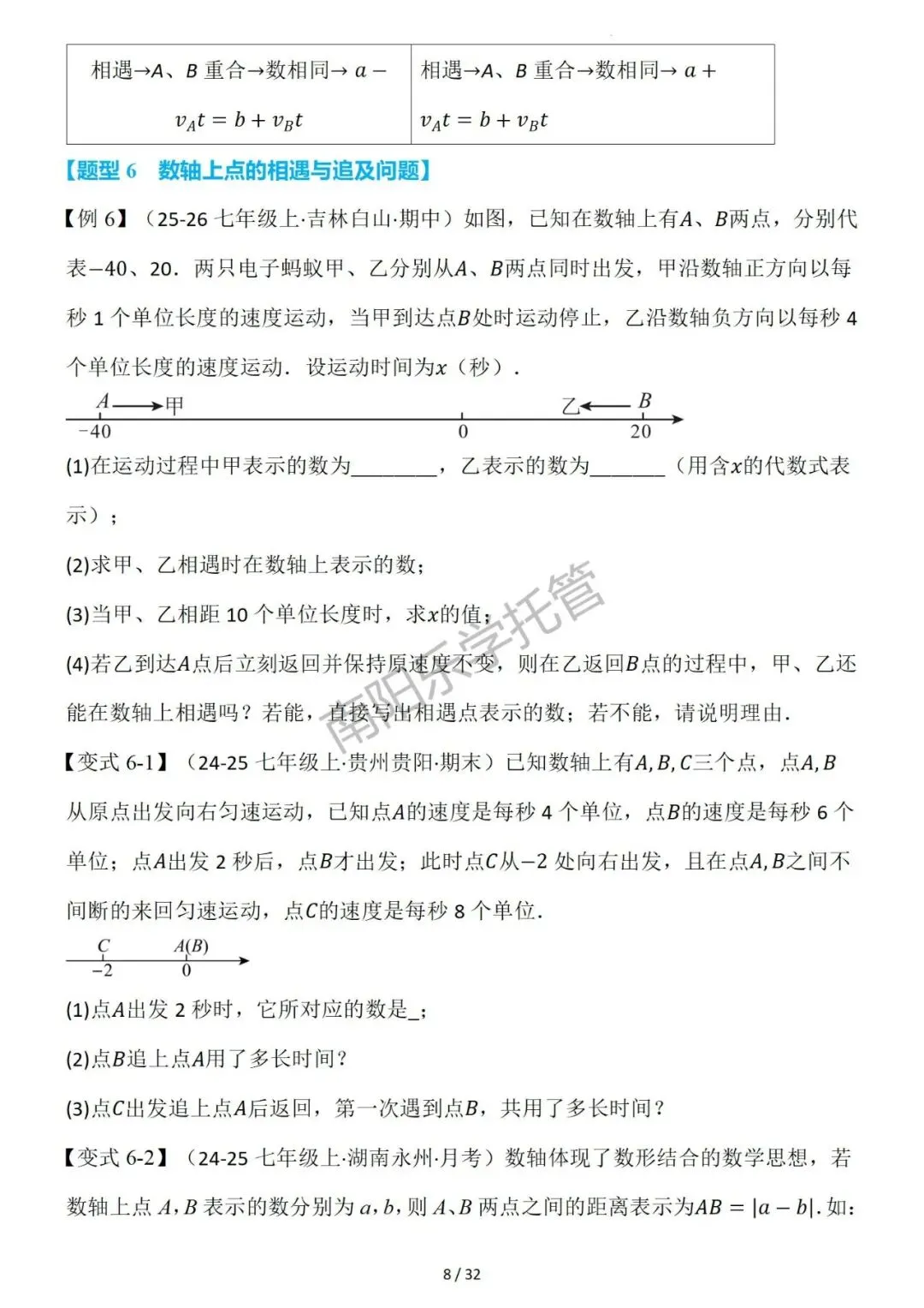 初一数学压轴|数轴 17 大题型汇总,七上期中必刷-第8张图片-四季读书网 初一数学压轴|数轴 17 大题型汇总,七上期中必刷-第8张图片-四季读书网