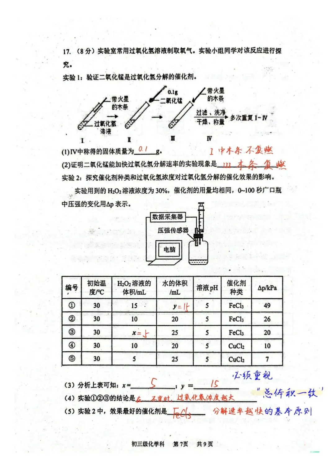 广州化学试卷测评:26年广州五中十月期中化学老师试卷-第7张图片-四季读书网