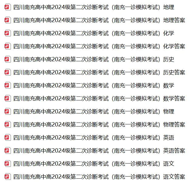 四川南充高中高2024级第二次诊断考试(南充一诊模拟考试)-第3张图片-四季读书网 四川南充高中高2024级第二次诊断考试(南充一诊模拟考试)-第3张图片-四季读书网