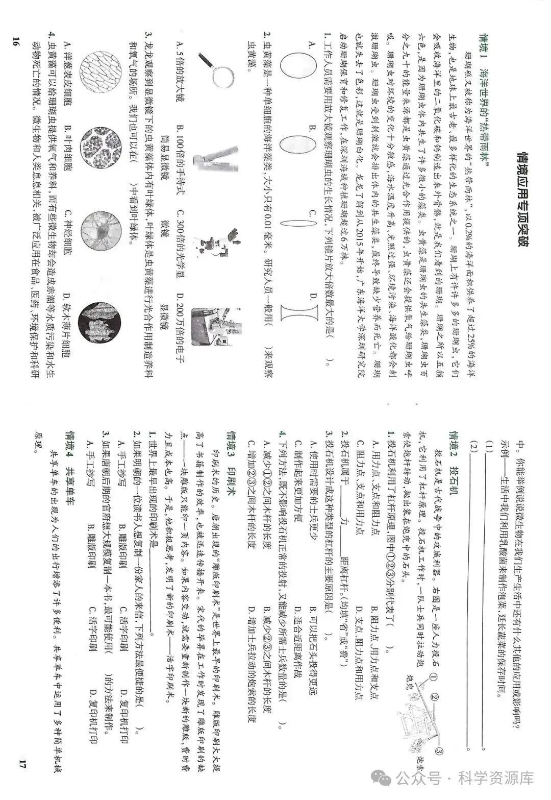教科版科学五年级上册核心素养专项试卷-第9张图片-四季读书网