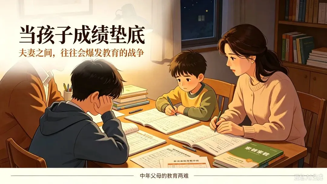 初二孩子成绩垫底,夫妻教育观念对立,多少家庭正在内耗-第1张图片-四季读书网