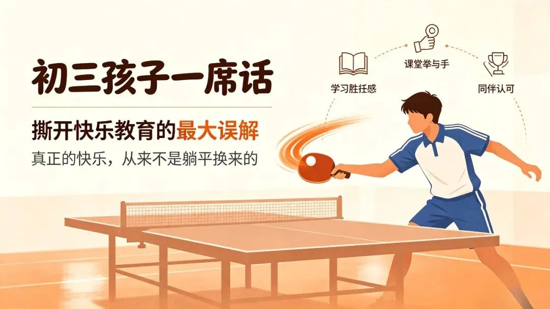初三孩子一句话,撕开“快乐教育”最大骗局:快乐不是躺出来的-第1张图片-四季读书网