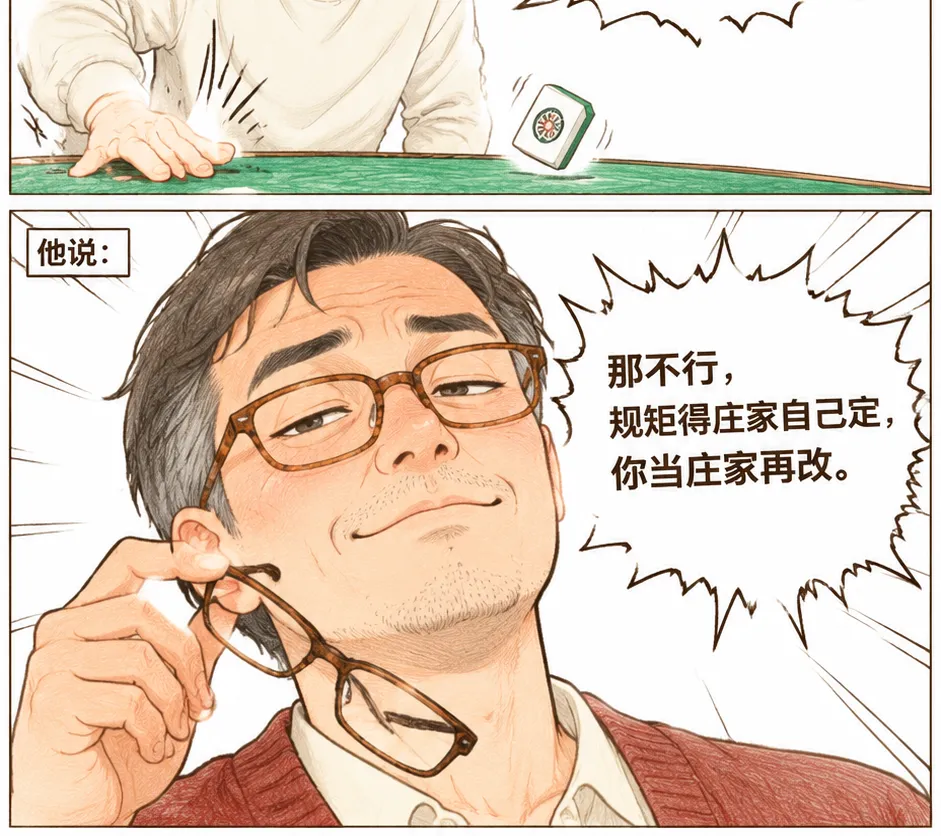 大年初三,牌桌支起来,我爸招呼我上桌.打了两圈,他输了,把牌一推:这局不算,我还没想好.我说:那我不-第4张图片-四季读书网