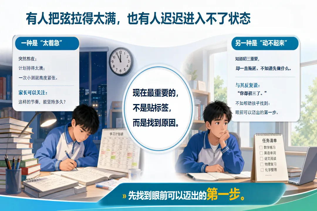 《初三九年级上学期家长会PPT:走稳初三奔赴中考(初三与以前有什么不同分析+中考信息家长必读+学生状态三大信号识别+成绩波动三问法)》-第16张图片-四季读书网 《初三九年级上学期家长会PPT:走稳初三奔赴中考(初三与以前有什么不同分析+中考信息家长必读+学生状态三大信号识别+成绩波动三问法)》-第16张图片-四季读书网