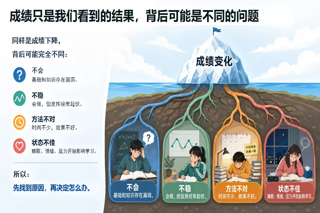 《初三九年级上学期家长会PPT:走稳初三奔赴中考(初三与以前有什么不同分析+中考信息家长必读+学生状态三大信号识别+成绩波动三问法)》-第19张图片-四季读书网 《初三九年级上学期家长会PPT:走稳初三奔赴中考(初三与以前有什么不同分析+中考信息家长必读+学生状态三大信号识别+成绩波动三问法)》-第19张图片-四季读书网