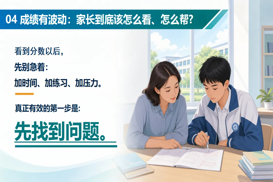 《初三九年级上学期家长会PPT:走稳初三奔赴中考(初三与以前有什么不同分析+中考信息家长必读+学生状态三大信号识别+成绩波动三问法)》-第20张图片-四季读书网 《初三九年级上学期家长会PPT:走稳初三奔赴中考(初三与以前有什么不同分析+中考信息家长必读+学生状态三大信号识别+成绩波动三问法)》-第20张图片-四季读书网