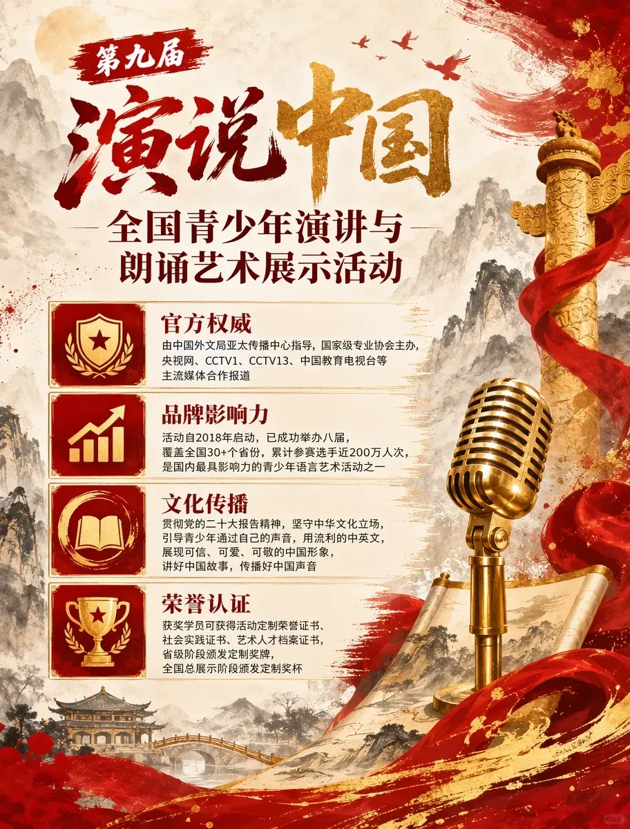 【重要通知】第九届华教杯大学生数学竞赛模拟考试通知!提前熟悉考试流程,稳稳拿分,附高含量赛事第九届“演说中国”报名入口-第14张图片-四季读书网