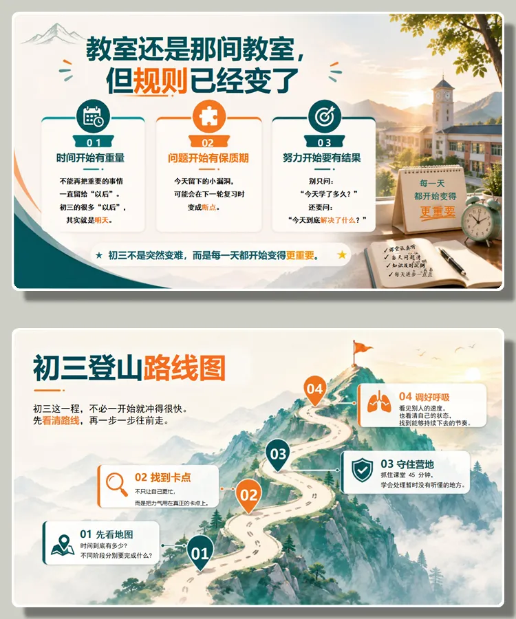 【7228】初三九年级上学期开学第一课,初三家长会,九年级家长会-第2张图片-四季读书网