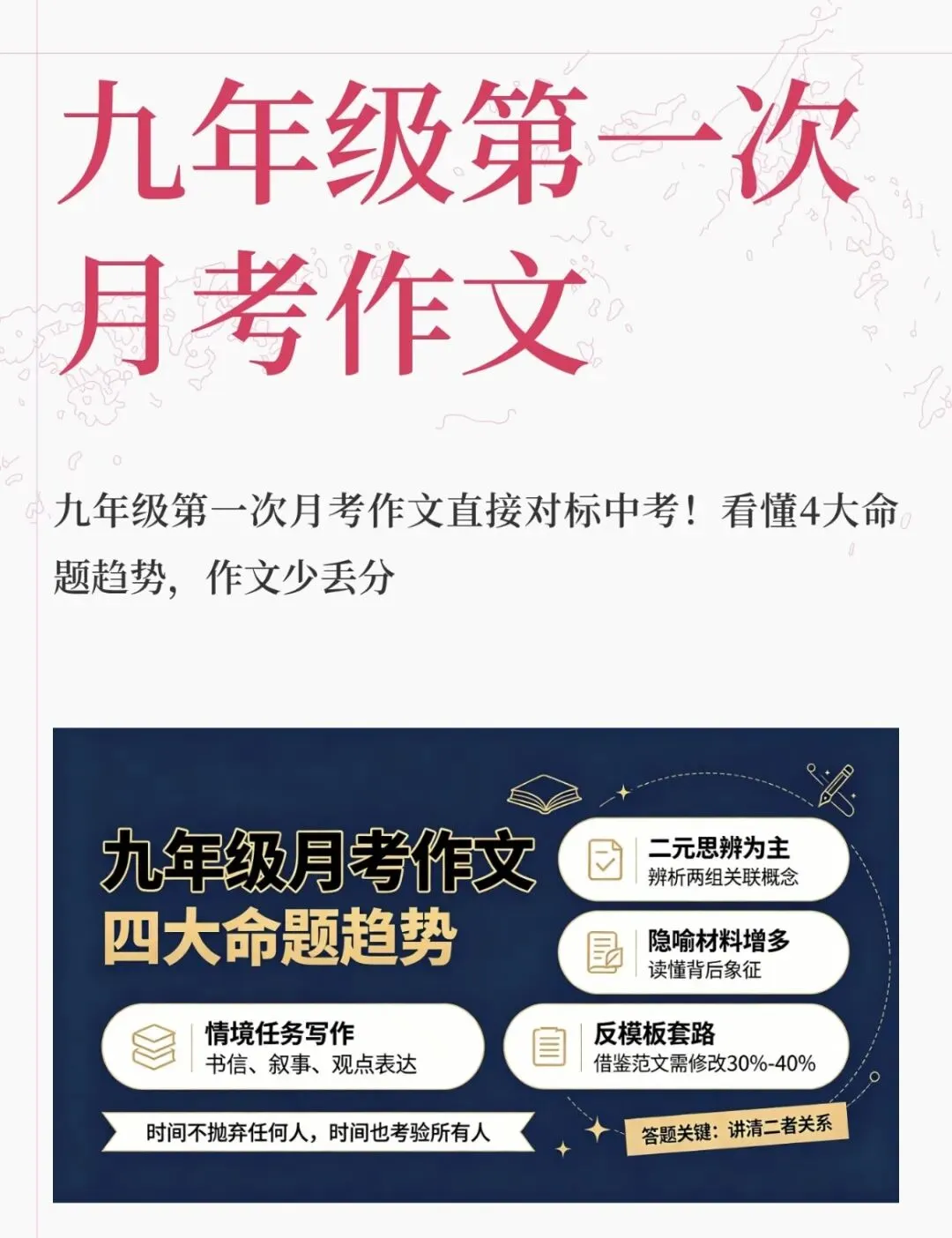 杭州初三语文月考太难了!作文对标中考?-第1张图片-四季读书网