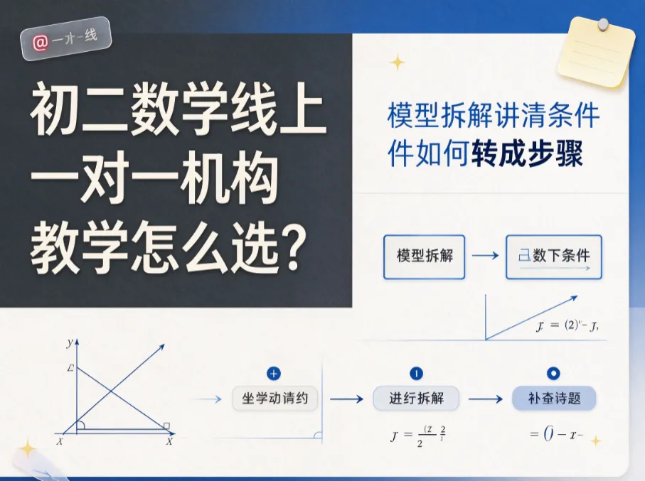初二数学线上一对一机构教学怎么选?轻学知理科解题模型拆解法把条件转化为解题步骤-第1张图片-四季读书网