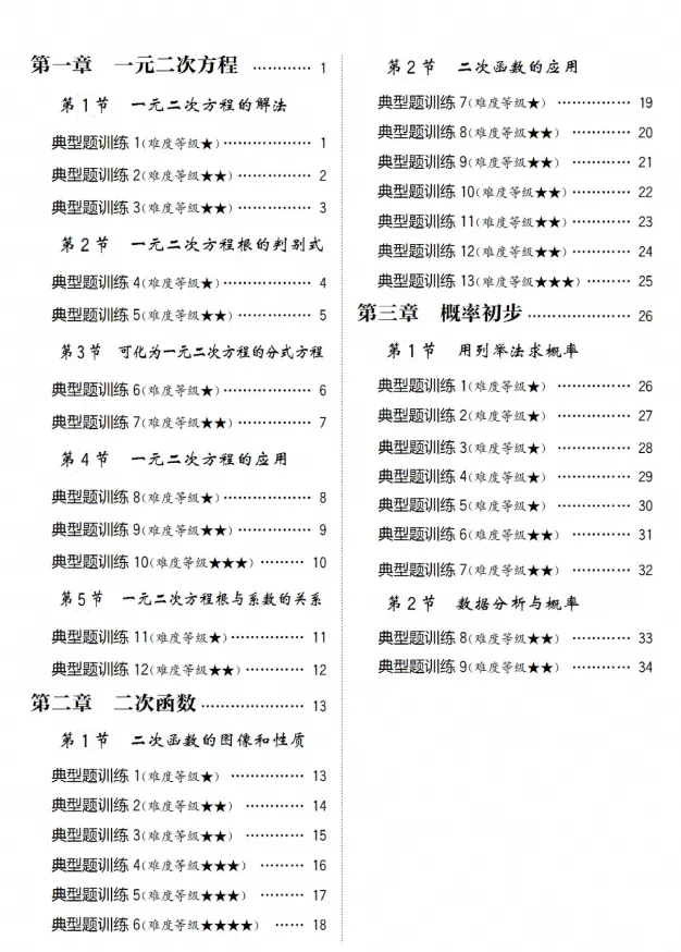 26秋初三|九年级上册数学《计算题:一元二次方程组、二次函数、概率运算等》,共55页【含答案解析、可打印】-第1张图片-四季读书网 26秋初三|九年级上册数学《计算题:一元二次方程组、二次函数、概率运算等》,共55页【含答案解析、可打印】-第1张图片-四季读书网