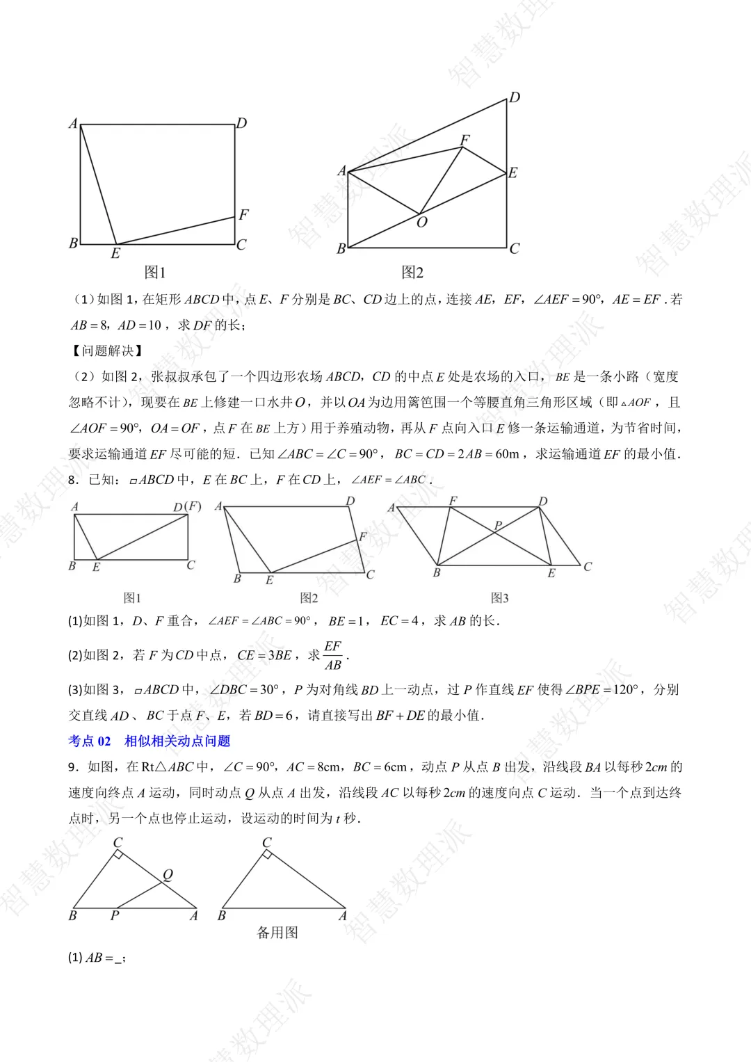 北师大版初三 九年级上册数学 《专题十五 相似相关几何证明压轴题》-第4张图片-四季读书网