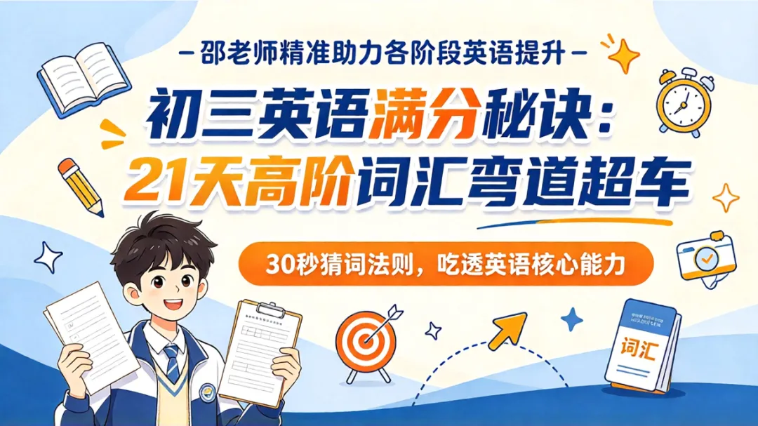 初三 21 天背完四级词汇!中考英语高分路径-第1张图片-四季读书网 初三 21 天背完四级词汇!中考英语高分路径-第1张图片-四季读书网
