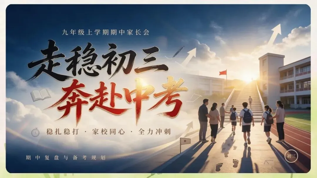 《初三九年级上学期开学期中家长会:走稳初三奔赴中考》PPT课件+发言稿,电子版可编辑修改-第3张图片-四季读书网 《初三九年级上学期开学期中家长会:走稳初三奔赴中考》PPT课件+发言稿,电子版可编辑修改-第3张图片-四季读书网