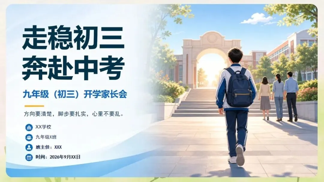 《初三九年级上学期开学期中家长会:走稳初三奔赴中考》PPT课件+发言稿,电子版可编辑修改-第4张图片-四季读书网 《初三九年级上学期开学期中家长会:走稳初三奔赴中考》PPT课件+发言稿,电子版可编辑修改-第4张图片-四季读书网