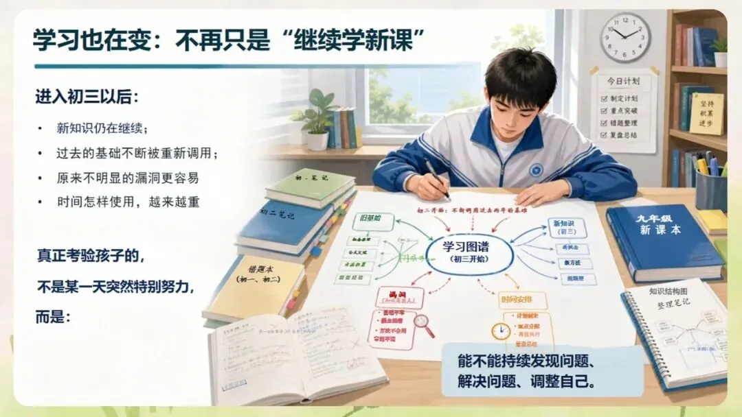 《初三九年级上学期开学期中家长会:走稳初三奔赴中考》PPT课件+发言稿,电子版可编辑修改-第10张图片-四季读书网 《初三九年级上学期开学期中家长会:走稳初三奔赴中考》PPT课件+发言稿,电子版可编辑修改-第10张图片-四季读书网