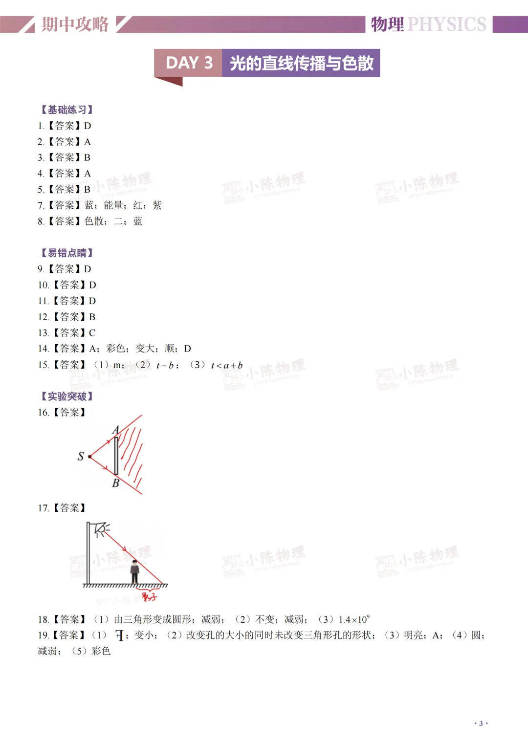 初二物理期中攻略打卡Day3-第15张图片-四季读书网 初二物理期中攻略打卡Day3-第15张图片-四季读书网