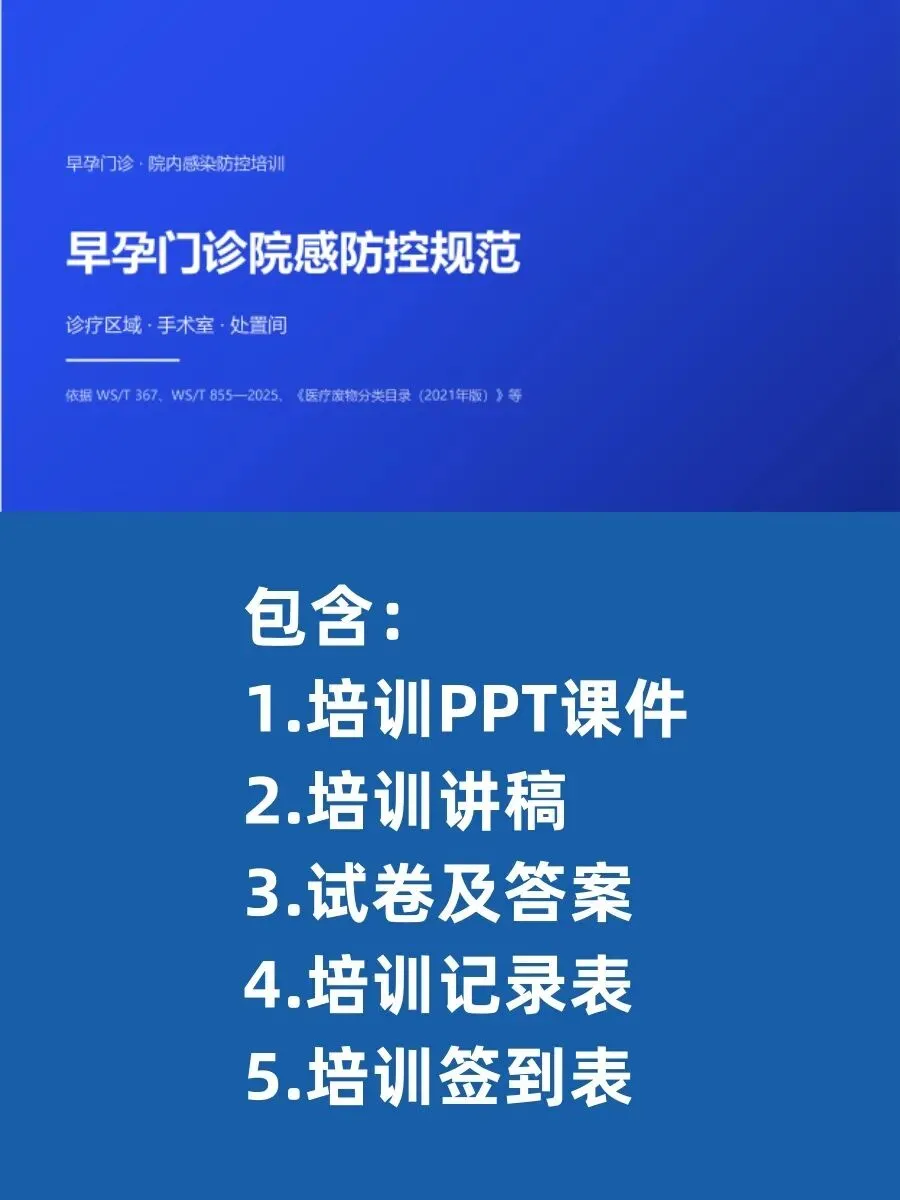 早孕门诊院感防控规范PPT+内容+试卷+记录+早孕门诊计划生育手术意外应急预案-培训视频-第3张图片-四季读书网