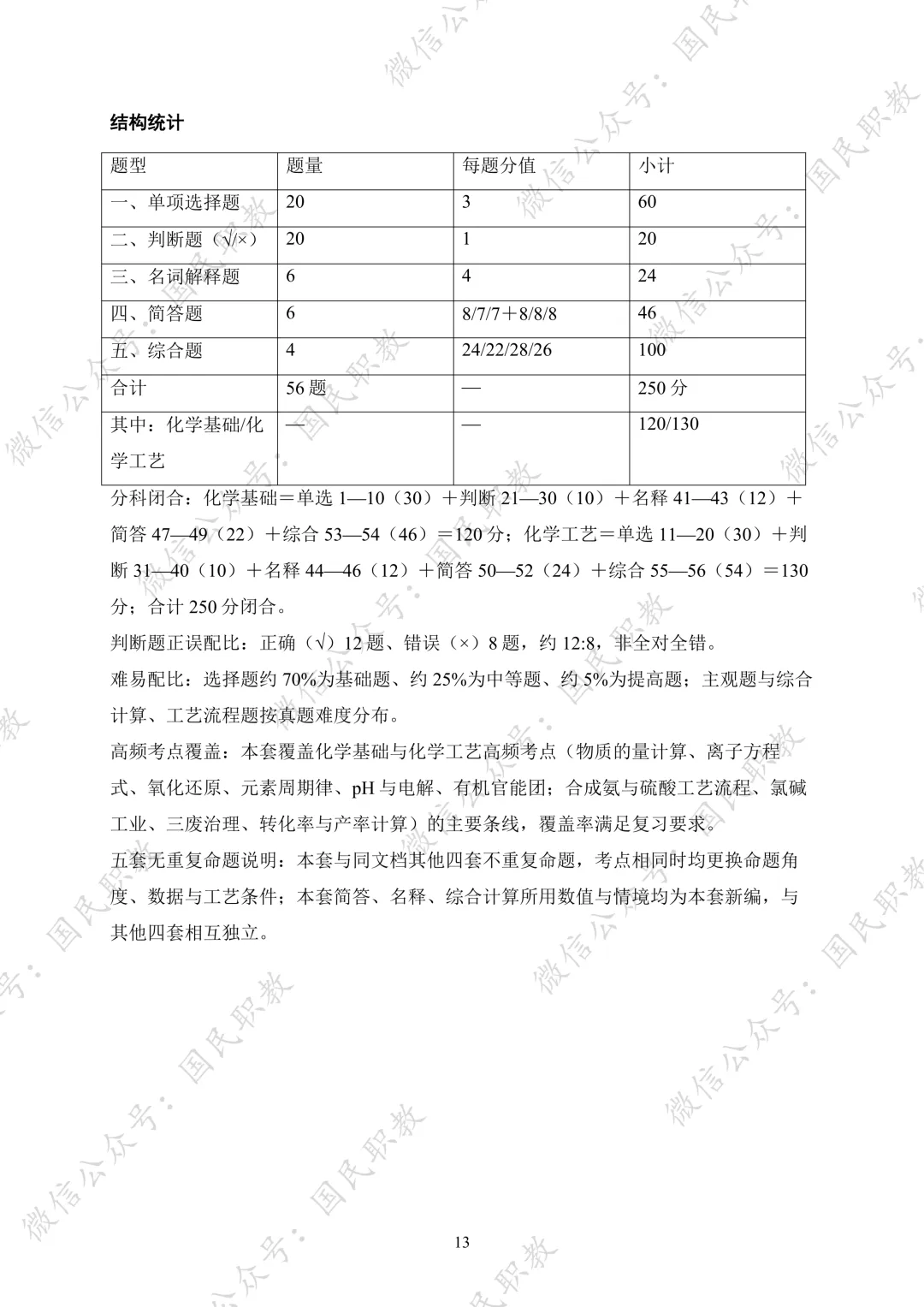 对口升学 | 化工与材料类基础专业课试卷合集-第14张图片-四季读书网 对口升学 | 化工与材料类基础专业课试卷合集-第14张图片-四季读书网