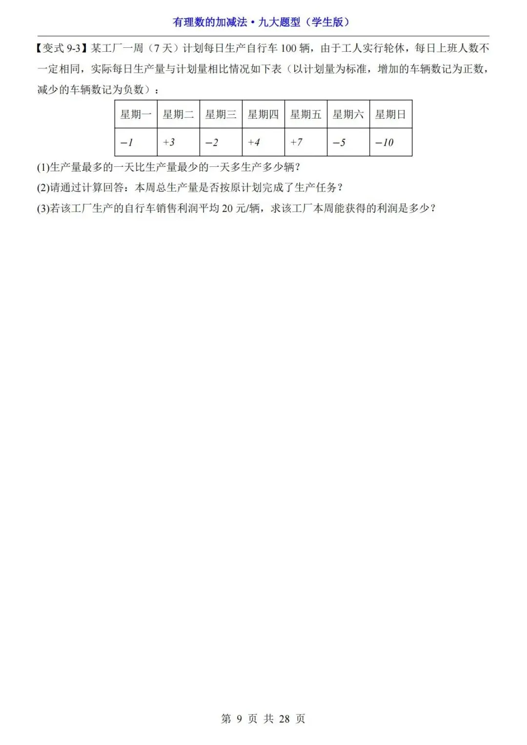 初一数学重难点:有理数加减法九大题型,直接收藏练习-第10张图片-四季读书网 初一数学重难点:有理数加减法九大题型,直接收藏练习-第10张图片-四季读书网