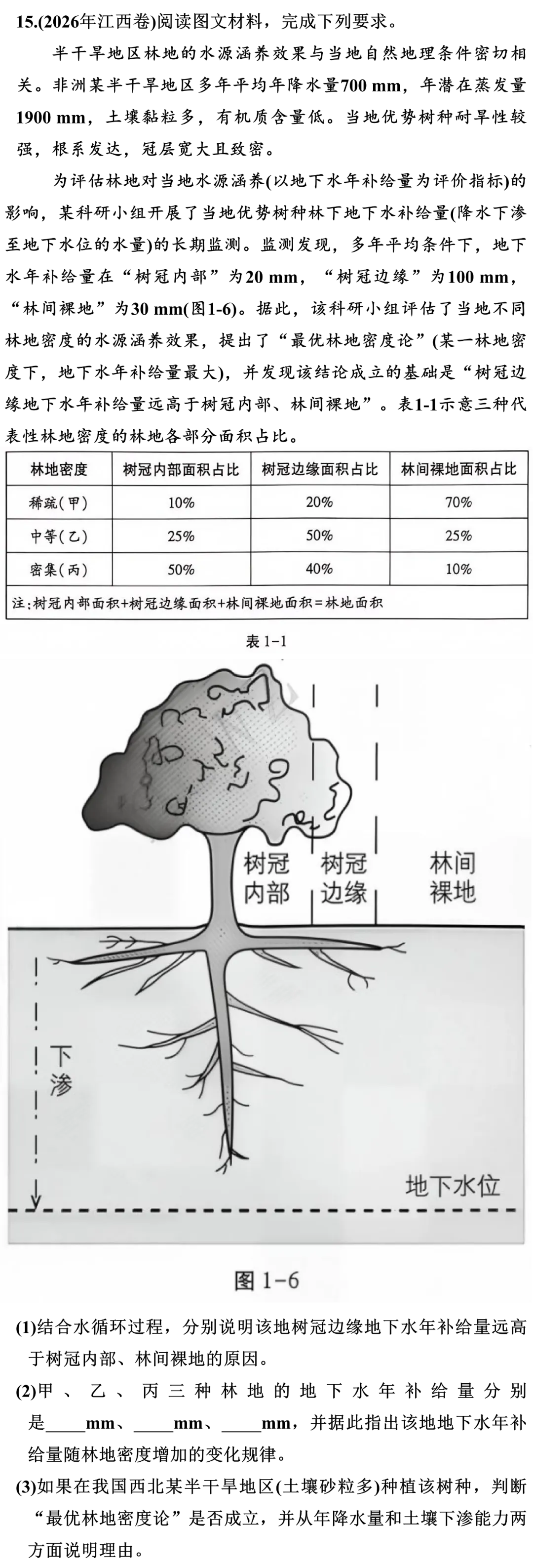 2026年江西高考地理真题官方答案及解析-第15张图片-四季读书网