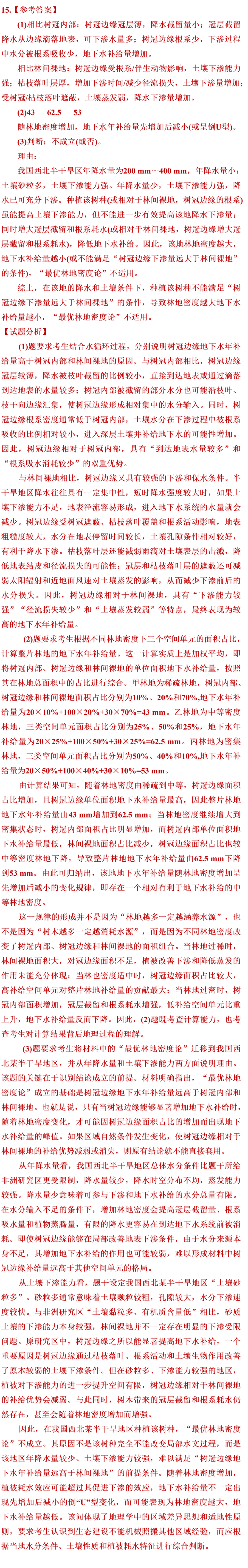 2026年江西高考地理真题官方答案及解析-第16张图片-四季读书网
