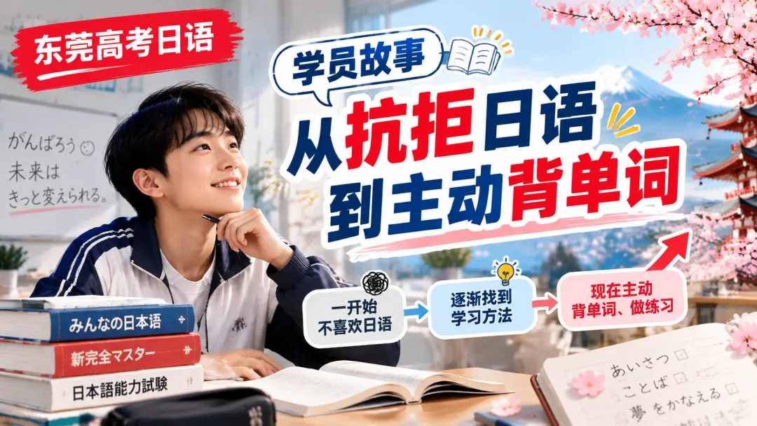 【东莞高考日语】学员故事|从抗拒日语到主动背单词-第1张图片-四季读书网 【东莞高考日语】学员故事|从抗拒日语到主动背单词-第1张图片-四季读书网