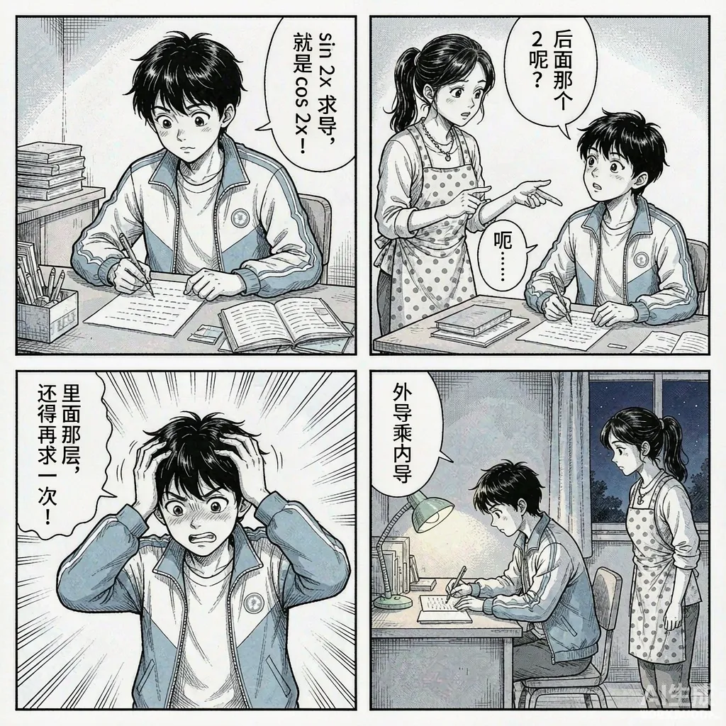 高考数学:孩子求导,为什么总「少写一半」?-第2张图片-四季读书网 高考数学:孩子求导,为什么总「少写一半」?-第2张图片-四季读书网