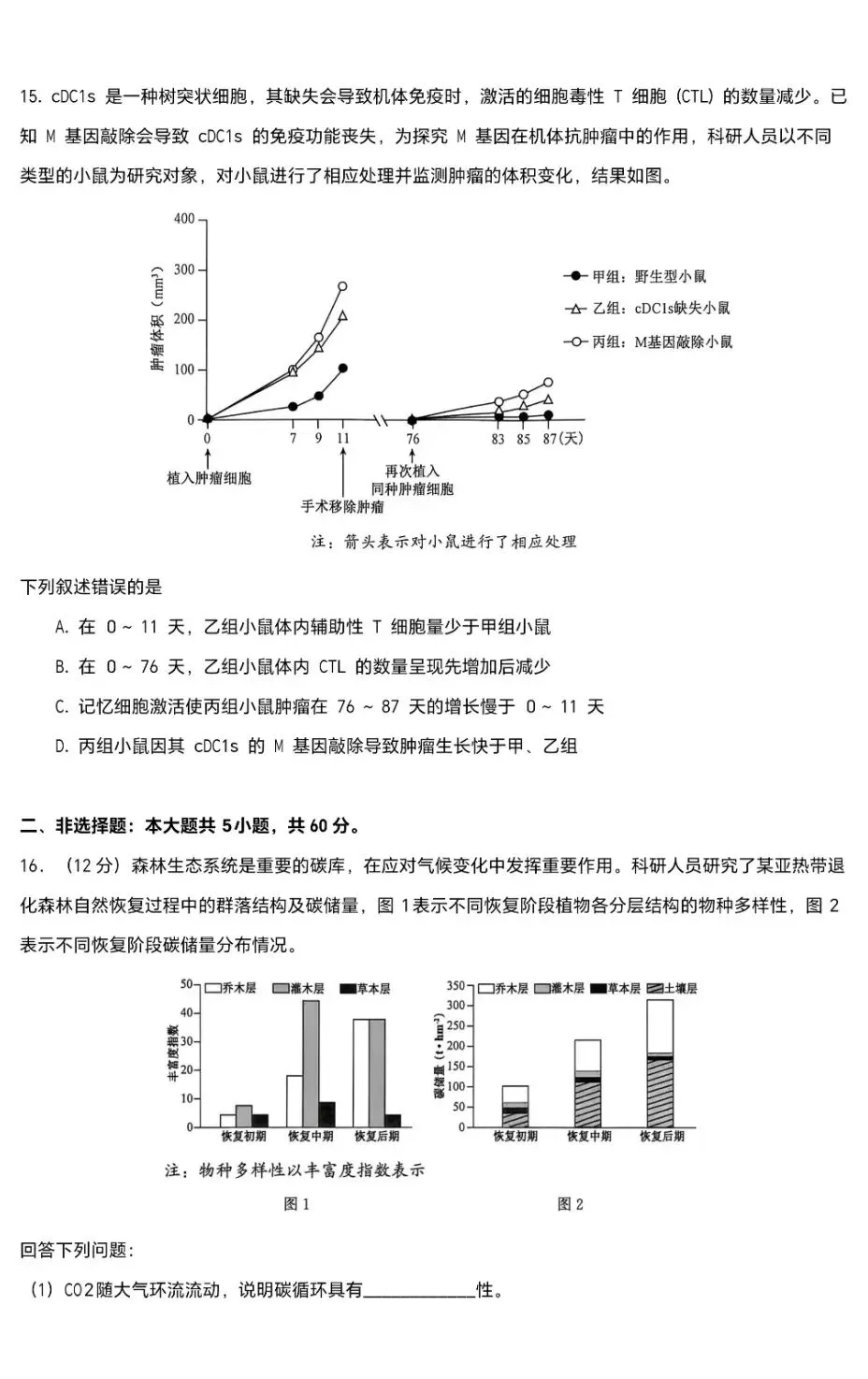 2026年福建省高考生物学等级性考试(附word下载) ⊙-第10张图片-四季读书网 2026年福建省高考生物学等级性考试(附word下载) ⊙-第10张图片-四季读书网