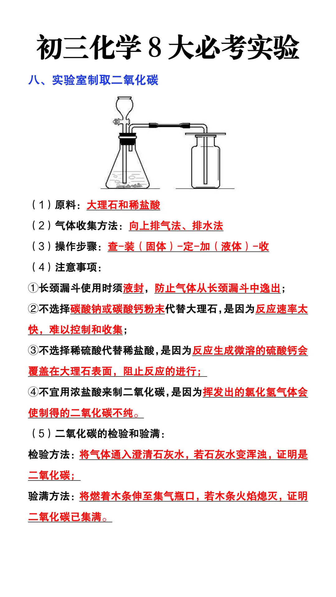 初三化学8大必考实验汇总,期中期末、甚至中考都会出现!-第9张图片-四季读书网 初三化学8大必考实验汇总,期中期末、甚至中考都会出现!-第9张图片-四季读书网