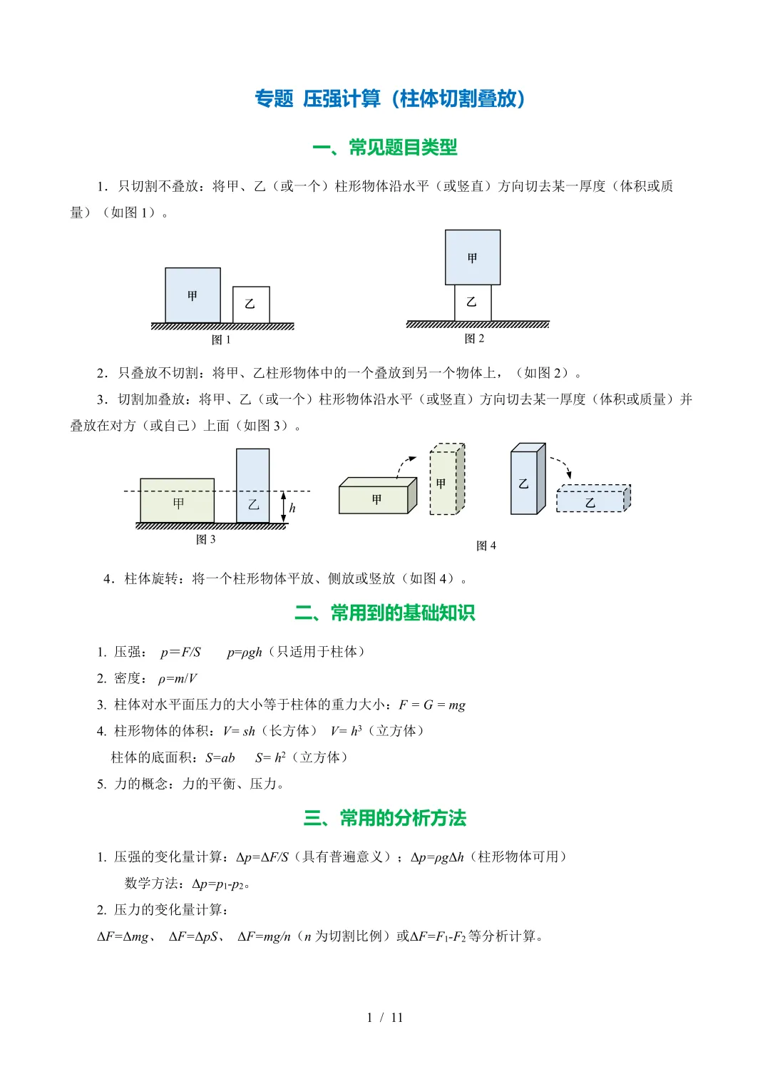 上海中考物理一模考点梳理,附:一模难点真题分类汇编-第10张图片-四季读书网