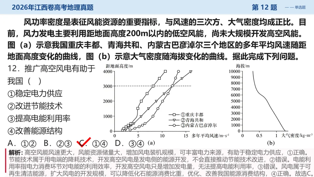 2026江西卷高考地理试题讲评PPT-第33张图片-四季读书网