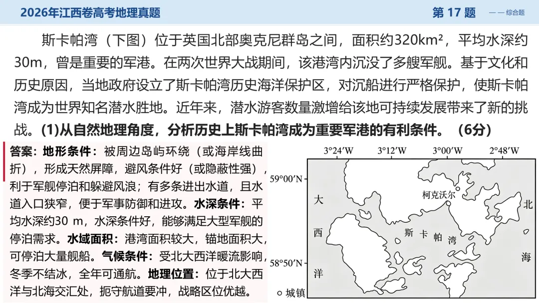 2026江西卷高考地理试题讲评PPT-第41张图片-四季读书网