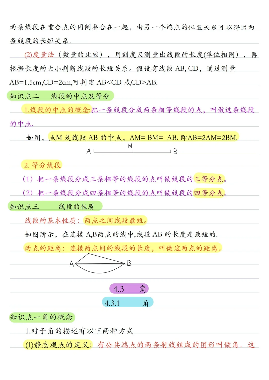 初一数学 | 人教版七年级上册核心知识点总结(彩色电子版)-第32张图片-四季读书网