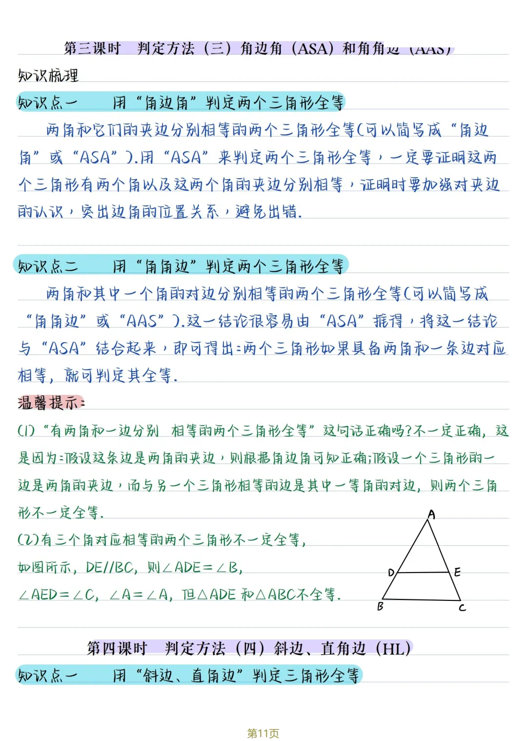 初二数学 | 人教版八年级上册核心知识点总结(彩色电子版)-第11张图片-四季读书网