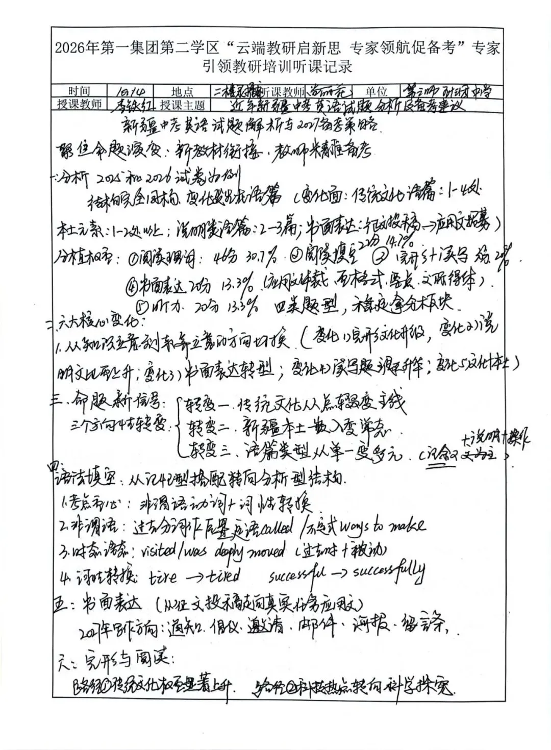 研析中考明方向 精准备考促提升——第一教育集团第二学区初中英语线上专题培训-第7张图片-四季读书网 研析中考明方向 精准备考促提升——第一教育集团第二学区初中英语线上专题培训-第7张图片-四季读书网