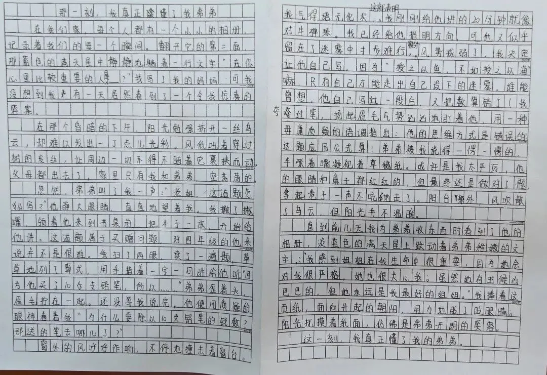 初一语文上册第二单元作文|那一刻,我真______-第1张图片-四季读书网