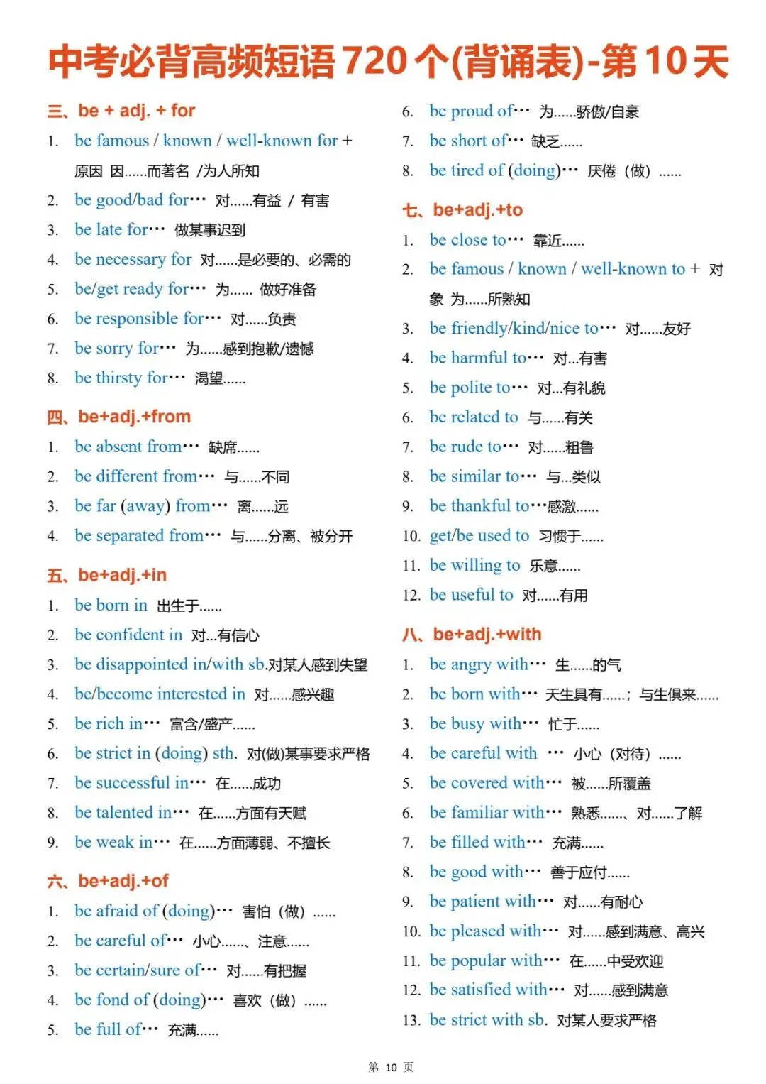 中考高频短语720个(背诵表),电子打印版!-第11张图片-四季读书网 中考高频短语720个(背诵表),电子打印版!-第11张图片-四季读书网