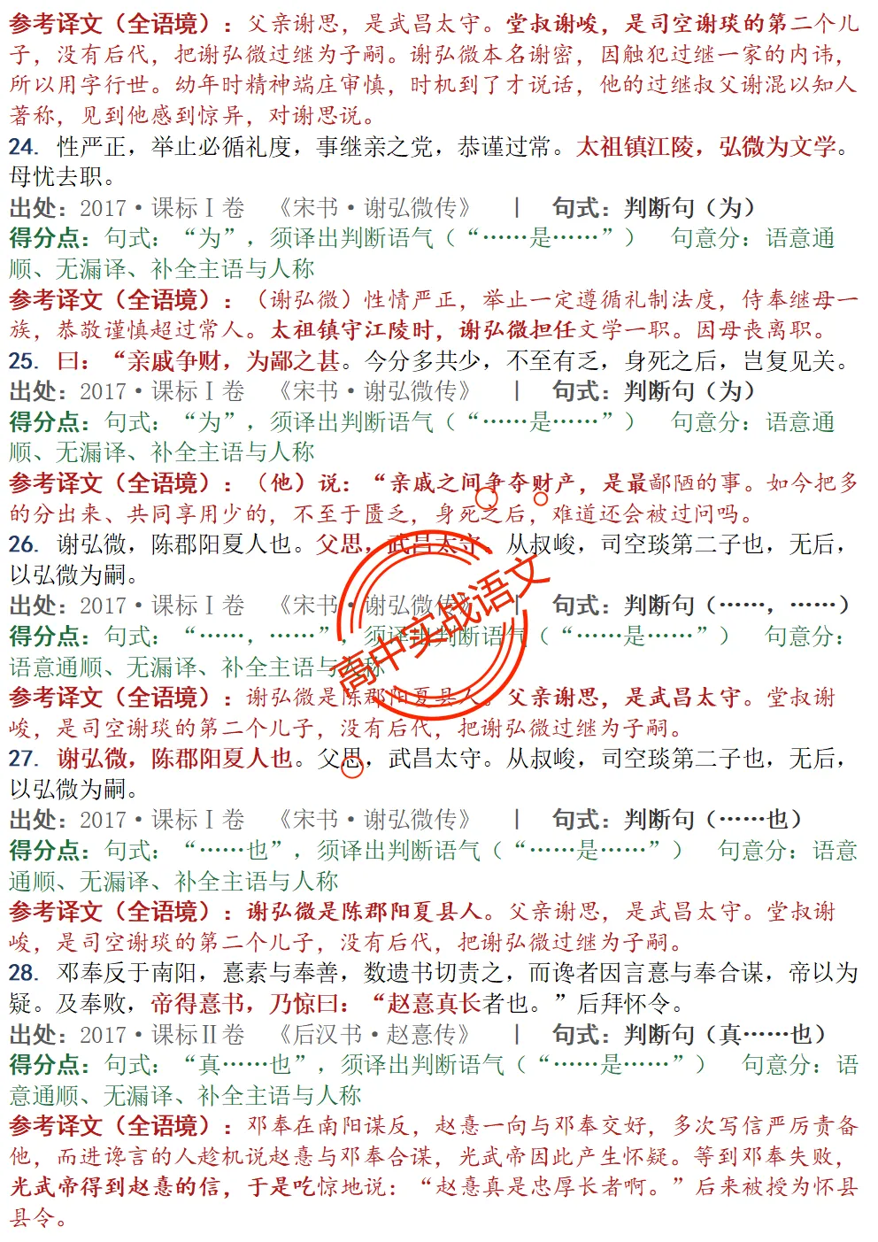 【对标真题】为什么要学透【文言句式】,因为高考都考过,近10年文言句式对点全梳理(108页)!-第20张图片-四季读书网 【对标真题】为什么要学透【文言句式】,因为高考都考过,近10年文言句式对点全梳理(108页)!-第20张图片-四季读书网