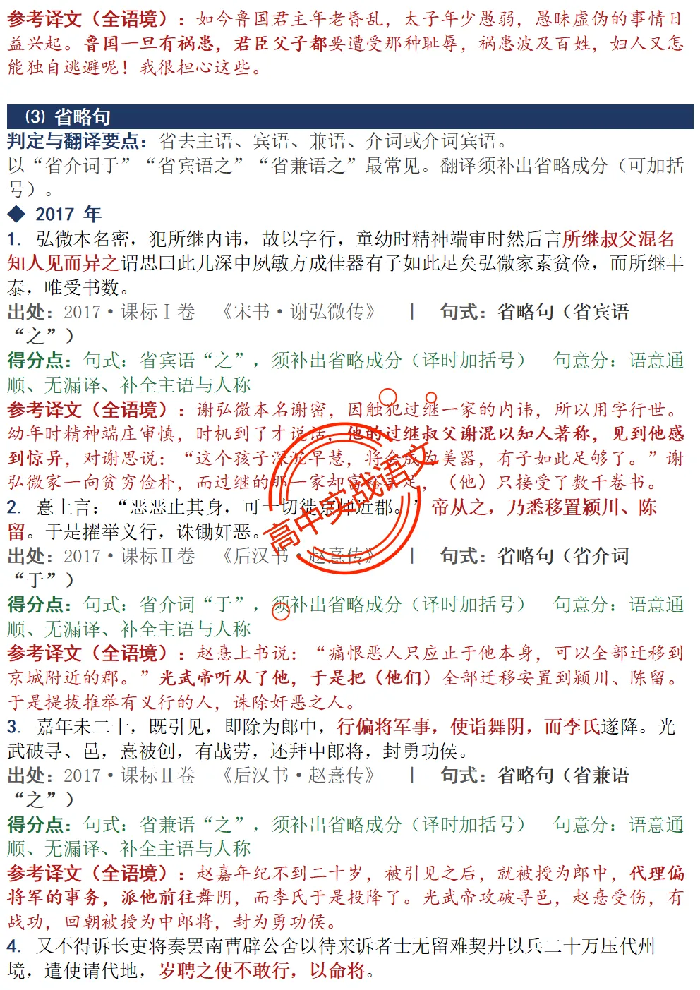 【对标真题】为什么要学透【文言句式】,因为高考都考过,近10年文言句式对点全梳理(108页)!-第63张图片-四季读书网 【对标真题】为什么要学透【文言句式】,因为高考都考过,近10年文言句式对点全梳理(108页)!-第63张图片-四季读书网