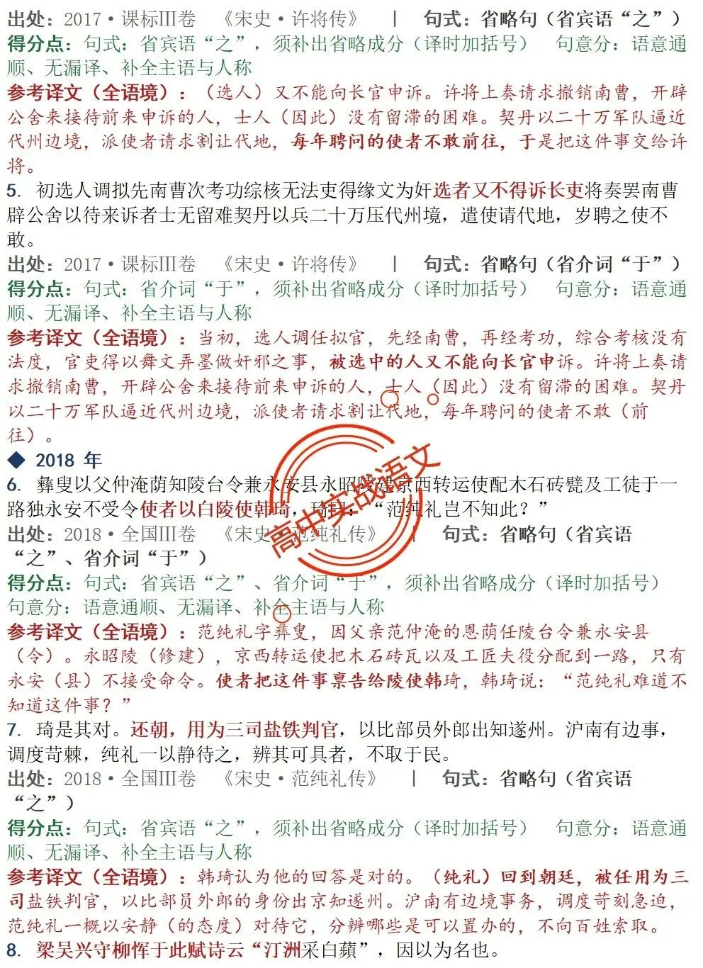 【对标真题】为什么要学透【文言句式】,因为高考都考过,近10年文言句式对点全梳理(108页)!-第64张图片-四季读书网 【对标真题】为什么要学透【文言句式】,因为高考都考过,近10年文言句式对点全梳理(108页)!-第64张图片-四季读书网