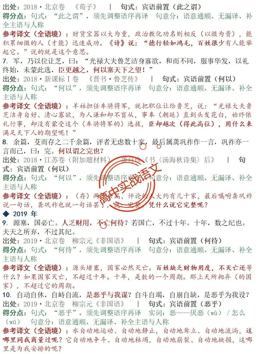 【对标真题】为什么要学透【文言句式】,因为高考都考过,近10年文言句式对点全梳理(108页)!-第80张图片-四季读书网 【对标真题】为什么要学透【文言句式】,因为高考都考过,近10年文言句式对点全梳理(108页)!-第80张图片-四季读书网