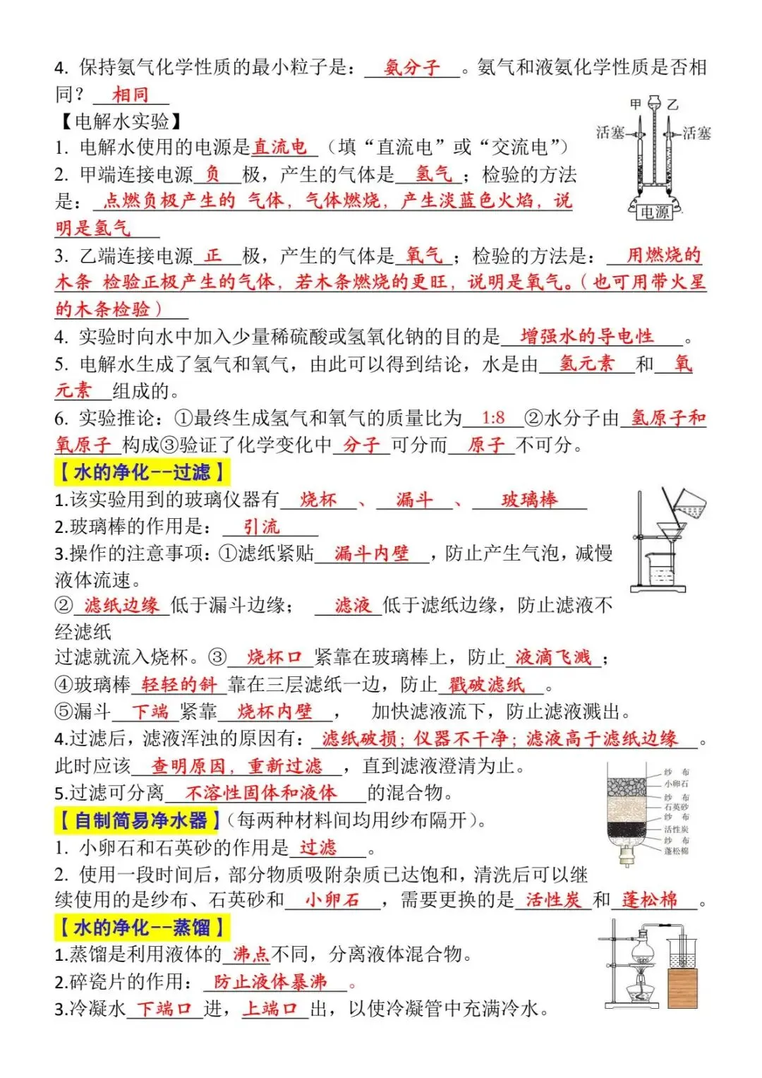 初三化学22个必考实验及考点填空附答案解析,100%会考!可下载打印-第11张图片-四季读书网 初三化学22个必考实验及考点填空附答案解析,100%会考!可下载打印-第11张图片-四季读书网