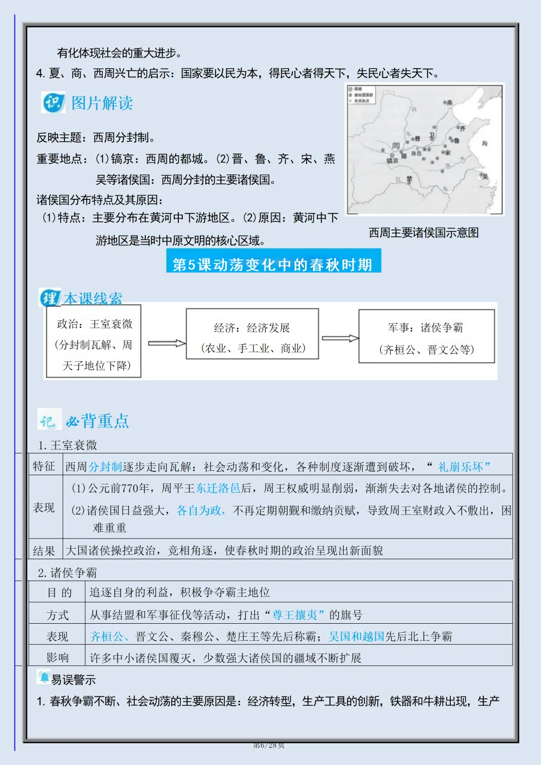 【初一】2026新版七年级上册历史全册必背核心知识提纲,完整版可打印-第8张图片-四季读书网