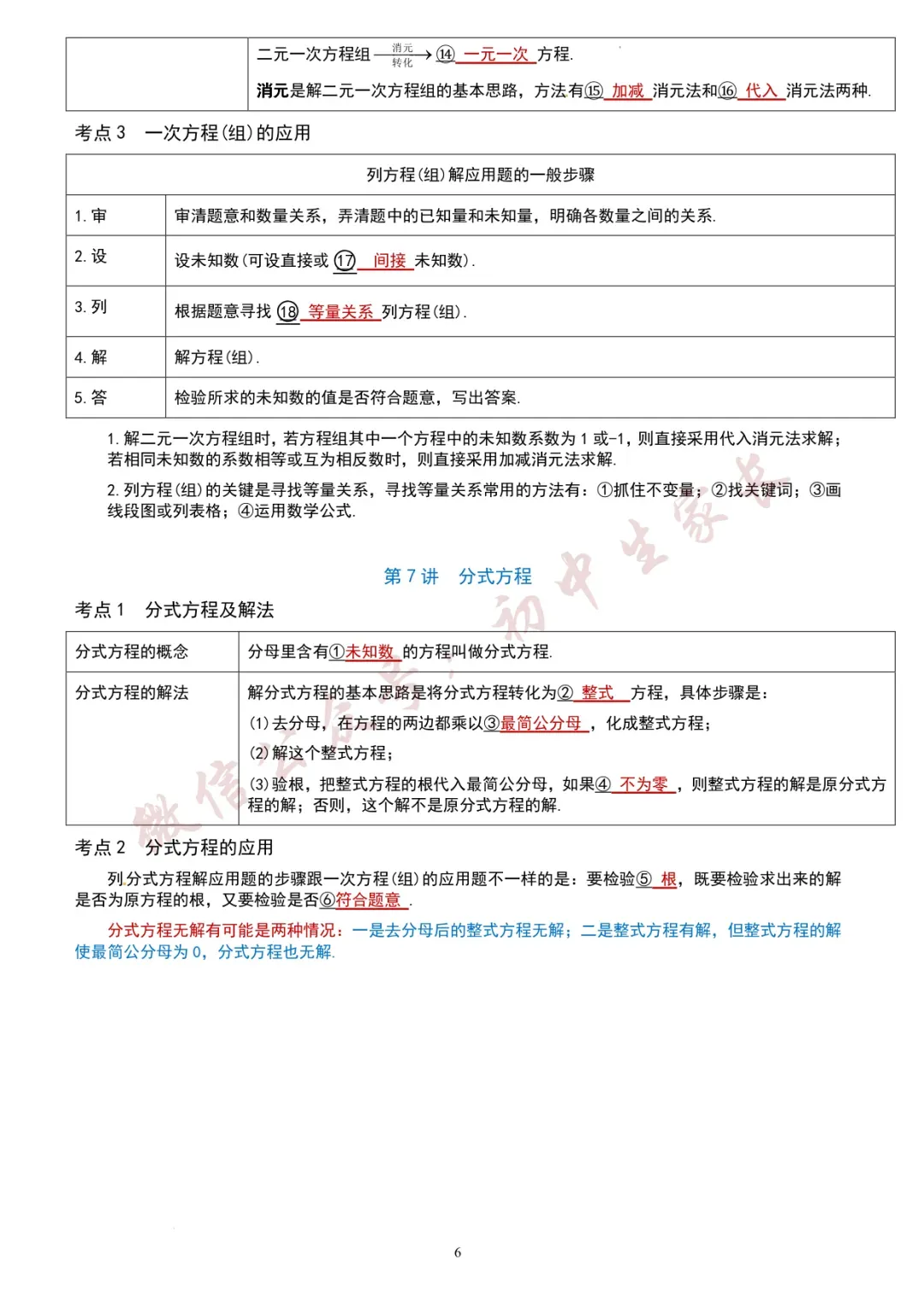 初一至初三,2026年初中数学知识考点汇总(全国通用),可打印!-第7张图片-四季读书网