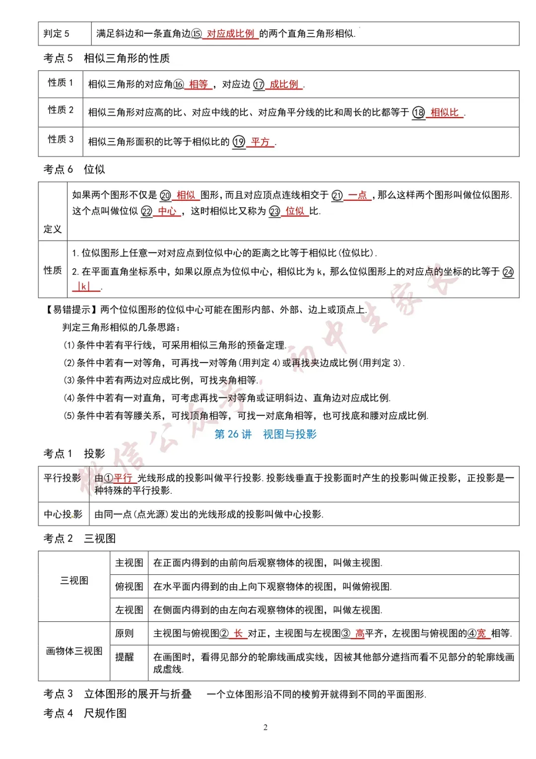初一至初三,2026年初中数学知识考点汇总(全国通用),可打印!-第28张图片-四季读书网