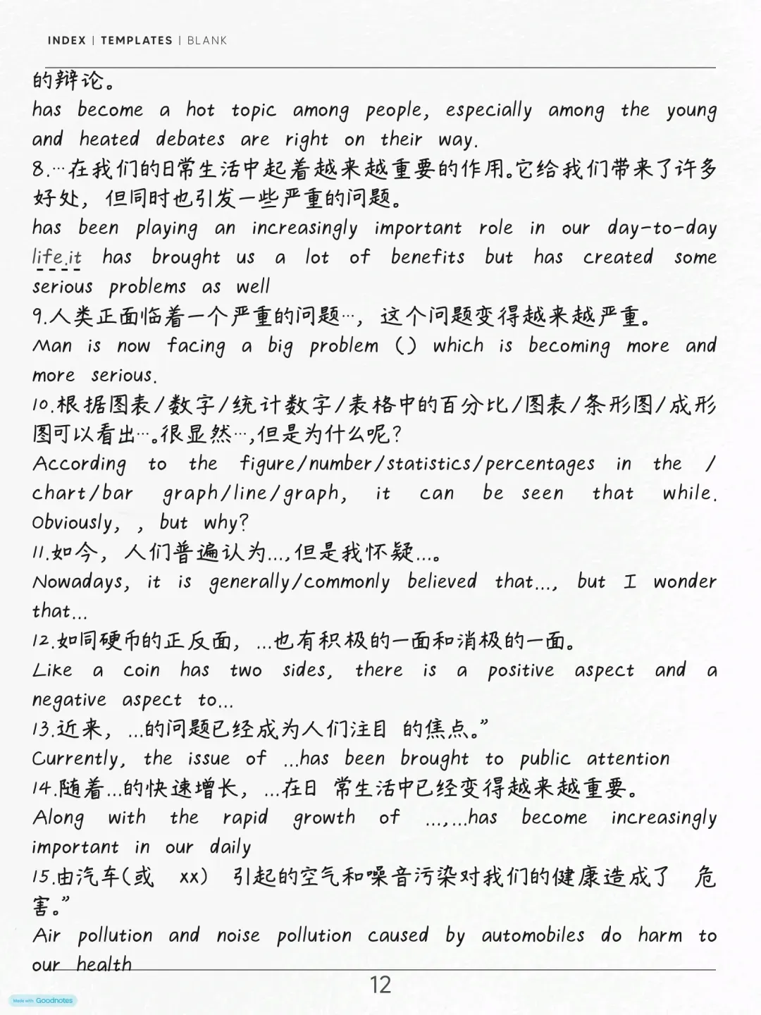 初中英语 | 中考英语作文万能模板+万能句型,务必让孩子全部背熟!-第13张图片-四季读书网 初中英语 | 中考英语作文万能模板+万能句型,务必让孩子全部背熟!-第13张图片-四季读书网